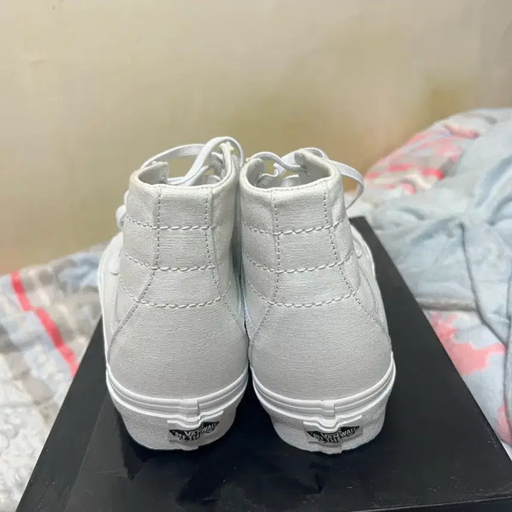 [BUNJANG] Vans Sk8-Hi Canvas All White Sneakers / 반스 스케이트 하이 캔버스 올 화이트  275 새상품