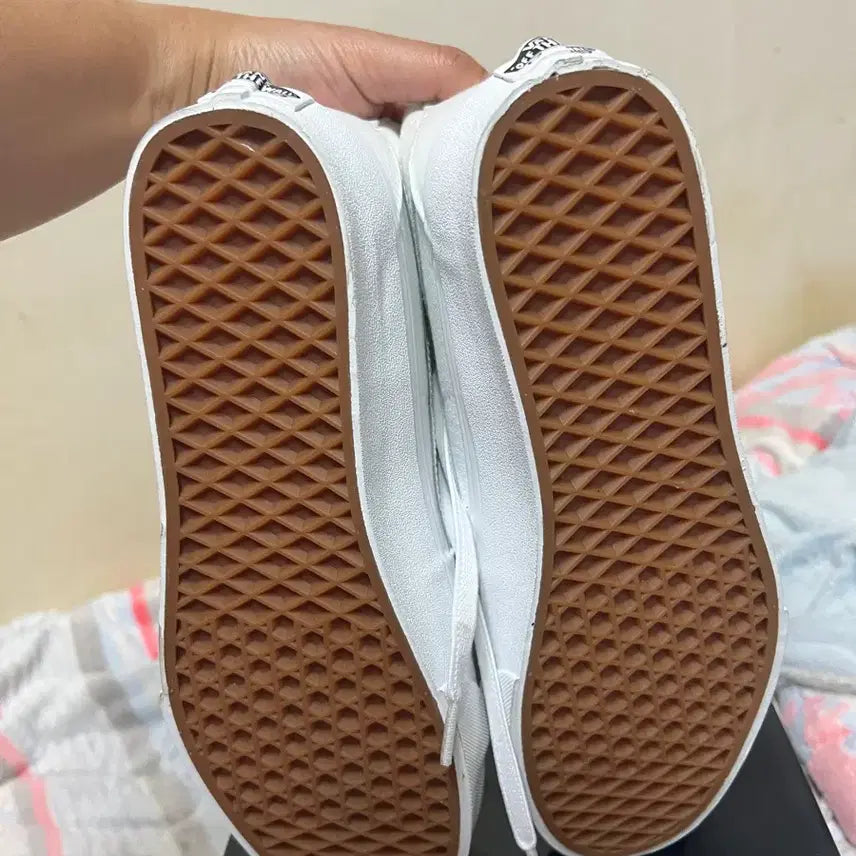 [BUNJANG] Vans Sk8-Hi Canvas All White Sneakers / 반스 스케이트 하이 캔버스 올 화이트  275 새상품