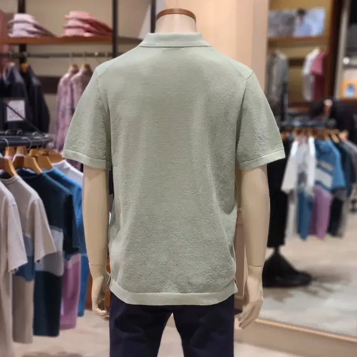 [BUNJANG] Olzen Half-Sleeve Knit T-Shirt (Size 95) / [95]올젠 카라 반팔 니트티