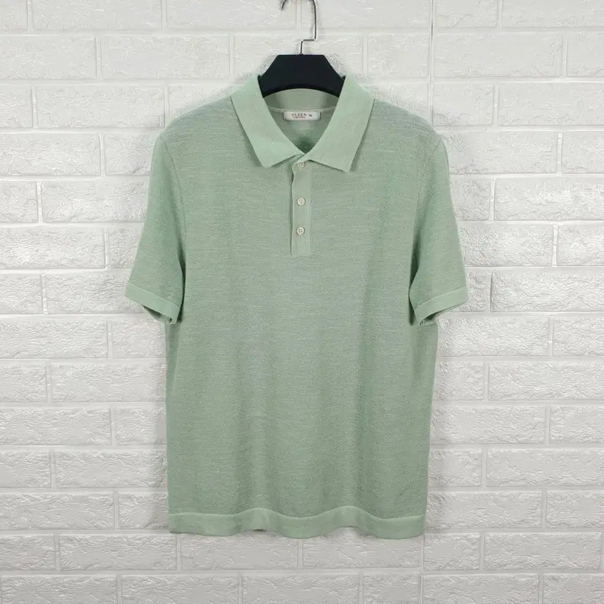 [BUNJANG] Olzen Half-Sleeve Knit T-Shirt (Size 95) / [95]올젠 카라 반팔 니트티