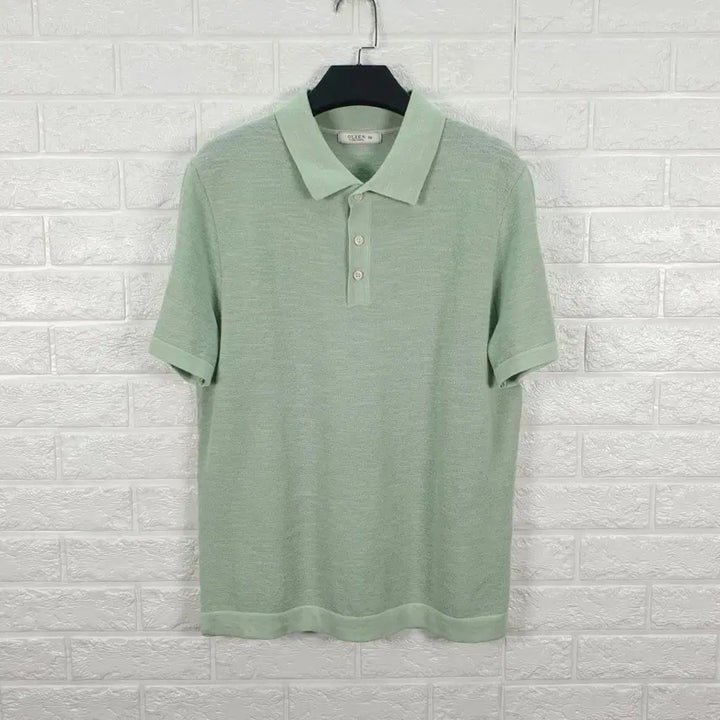 [BUNJANG] Olzen Half-Sleeve Knit T-Shirt (Size 95) / [95]올젠 카라 반팔 니트티