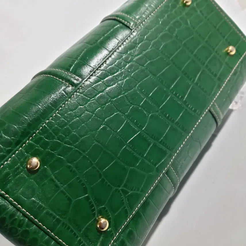 [BUNJANG] Capacci Crocodile Pattern Leather Tote Bag / 악어가죽 서류가방 토트백