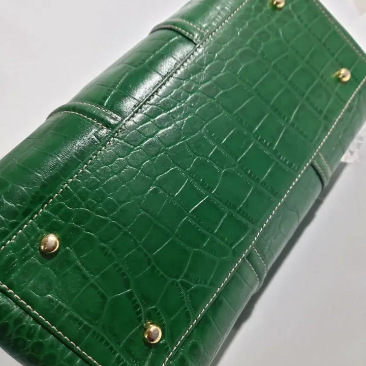 [BUNJANG] Capacci Crocodile Pattern Leather Tote Bag / 악어가죽 서류가방 토트백