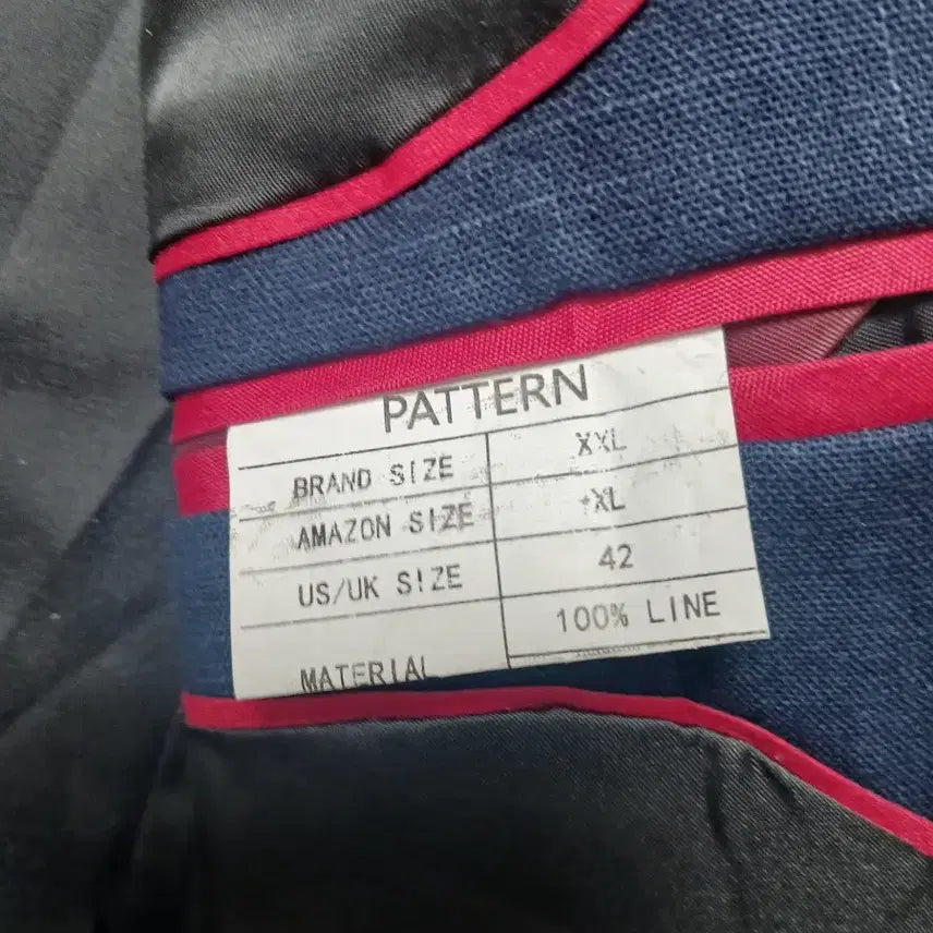 [BUNJANG] 2XL Patterned Linen Two-Button Blazer Jacket / [2XL] 패턴 린넨 투버튼 블레이저 자켓