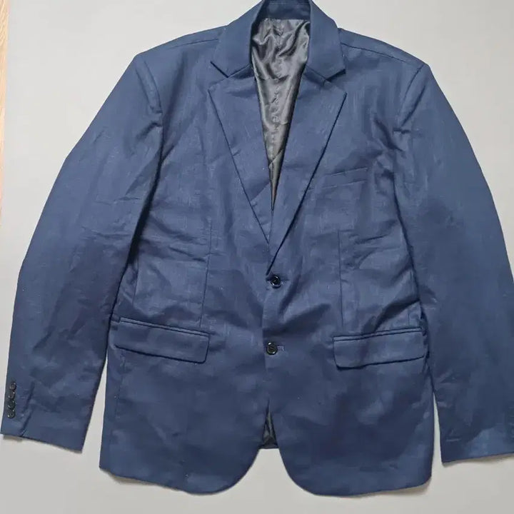 [BUNJANG] 2XL Patterned Linen Two-Button Blazer Jacket / [2XL] 패턴 린넨 투버튼 블레이저 자켓