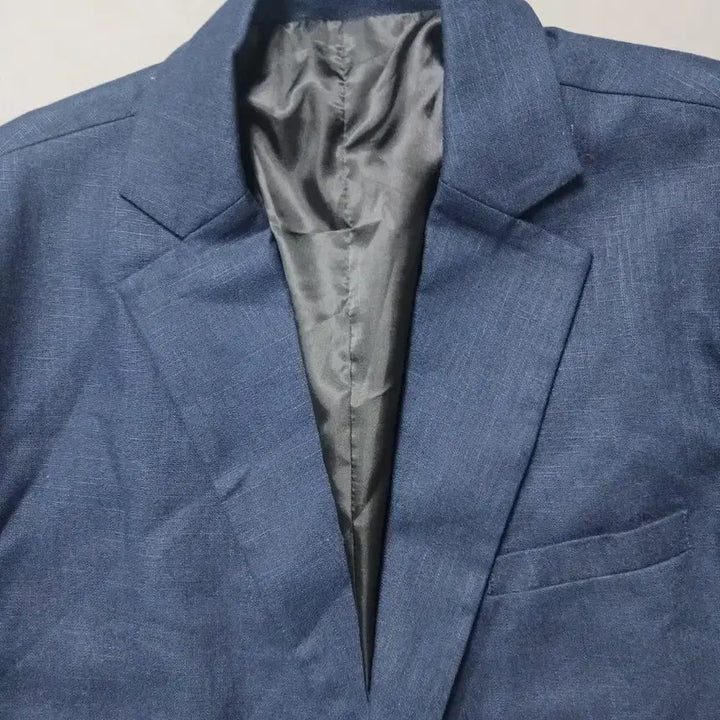 [BUNJANG] 2XL Patterned Linen Two-Button Blazer Jacket / [2XL] 패턴 린넨 투버튼 블레이저 자켓