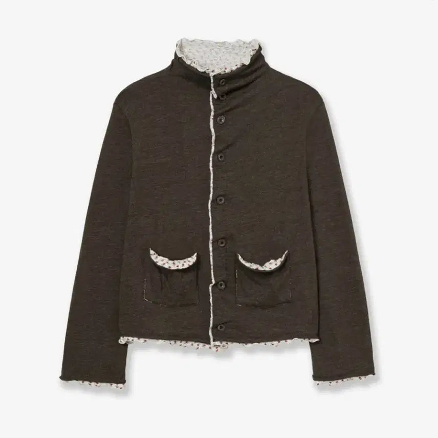 [BUNJANG] AIE Layered Cardigan - Khaki / 에이이에이이 레이어드 가디건 -카키