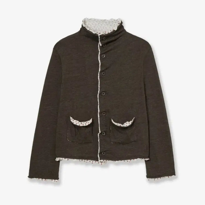 [BUNJANG] AIE Layered Cardigan - Khaki / 에이이에이이 레이어드 가디건 -카키