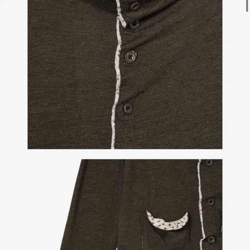 [BUNJANG] AIE Layered Cardigan - Khaki / 에이이에이이 레이어드 가디건 -카키