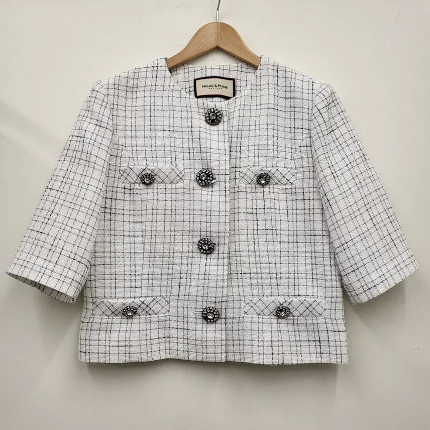 [SOLD OUT] 모조에스핀 반팔 트위드 자켓
