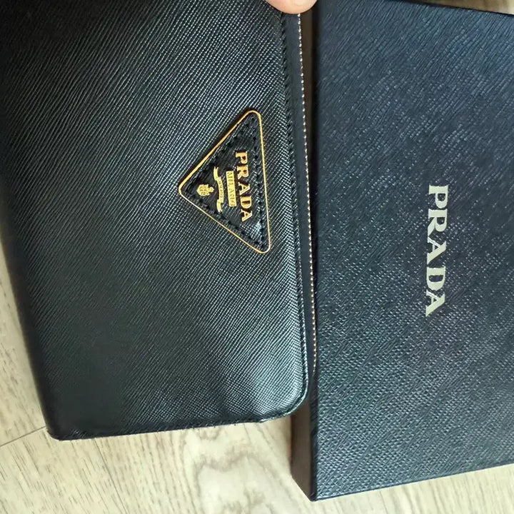 [BUNJANG] Prada Saffiano Black Long Wallet / 프라다 사피아노 블랙 장지갑 풀박스