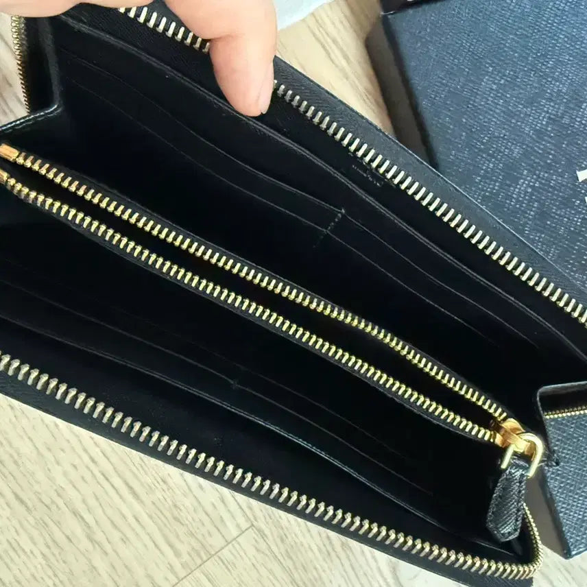 [BUNJANG] Prada Saffiano Black Long Wallet / 프라다 사피아노 블랙 장지갑 풀박스