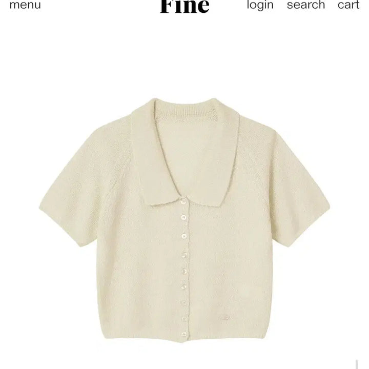 [BUNJANG] Flat Per Fine Knit Short Sleeve Ivory / (새제품) 플랫퍼 파인느 반팔니트 아이보리