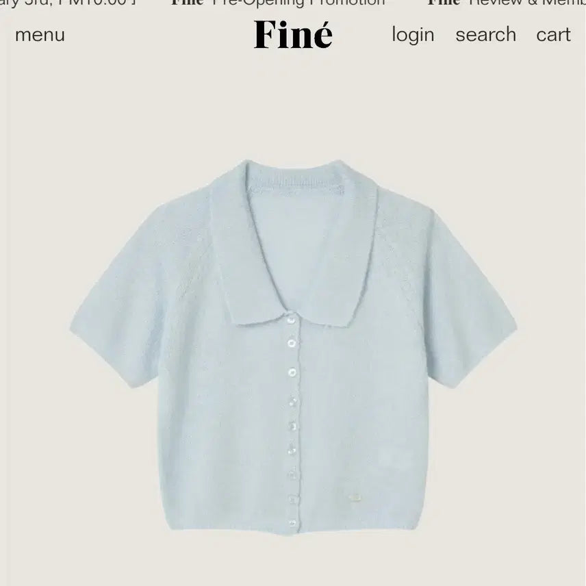 [BUNJANG] Flat Per Fine Knit Short Sleeve Ivory / (새제품) 플랫퍼 파인느 반팔니트 아이보리