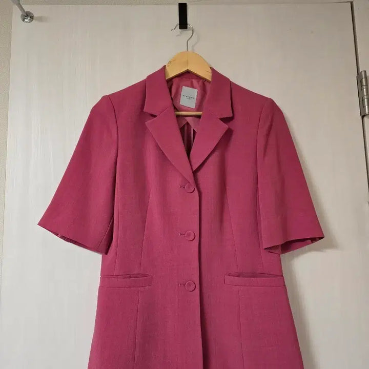 [BUNJANG] Minimum Premium Line Pink Linen Jacket / 새)신상 미니멈 프리미엄라인 핑크반팔자켓