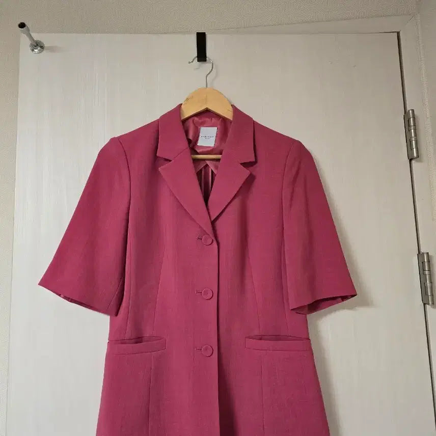 [BUNJANG] Minimum Premium Line Pink Linen Jacket / 새)신상 미니멈 프리미엄라인 핑크반팔자켓