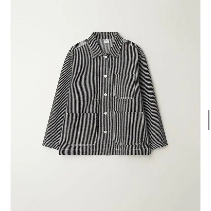 [BUNJANG] Leau Hickory Stripe Work Jacket / (새상품) leau 히코리 스트라이프 워크 자켓