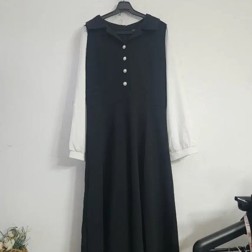 [BUNJANG] Black and White Long Dress / 블랙 앤 화이트 롱 원피스66