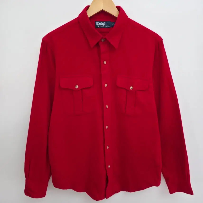 [BUNJANG] Polo Ralph Lauren Cotton Red Shirt / [L] 폴로 랄프로렌 코튼 레드 셔츠