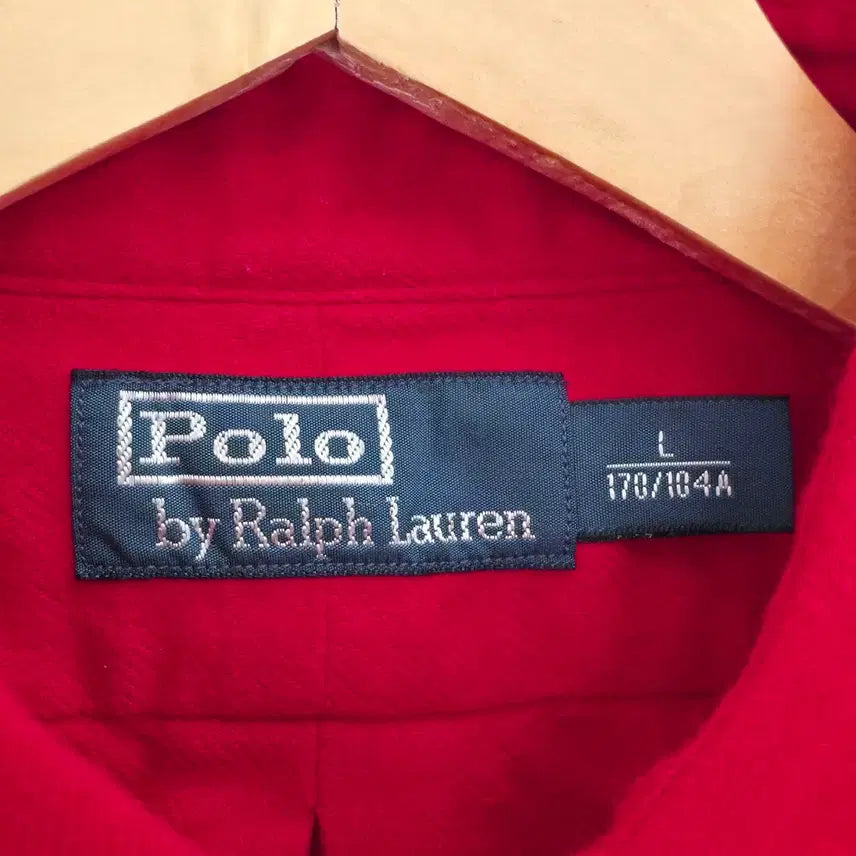 [BUNJANG] Polo Ralph Lauren Cotton Red Shirt / [L] 폴로 랄프로렌 코튼 레드 셔츠