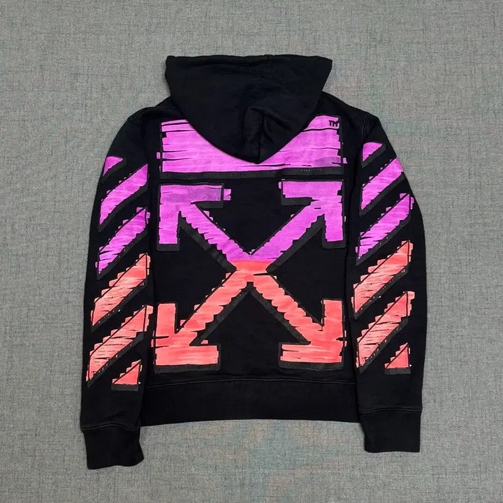 [BUNJANG] Off-White Marker Slim Hoodie Black / 오프화이트 마커 슬림 후드 블랙