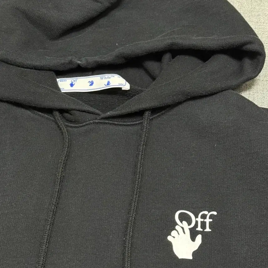[BUNJANG] Off-White Marker Slim Hoodie Black / 오프화이트 마커 슬림 후드 블랙