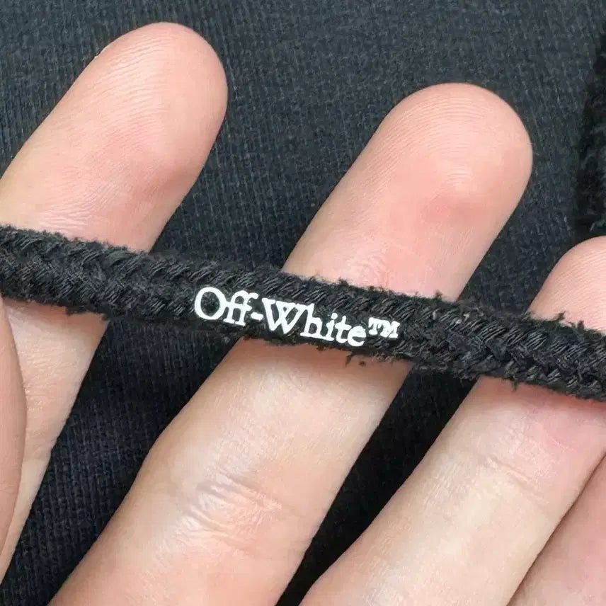 [BUNJANG] Off-White Marker Slim Hoodie Black / 오프화이트 마커 슬림 후드 블랙