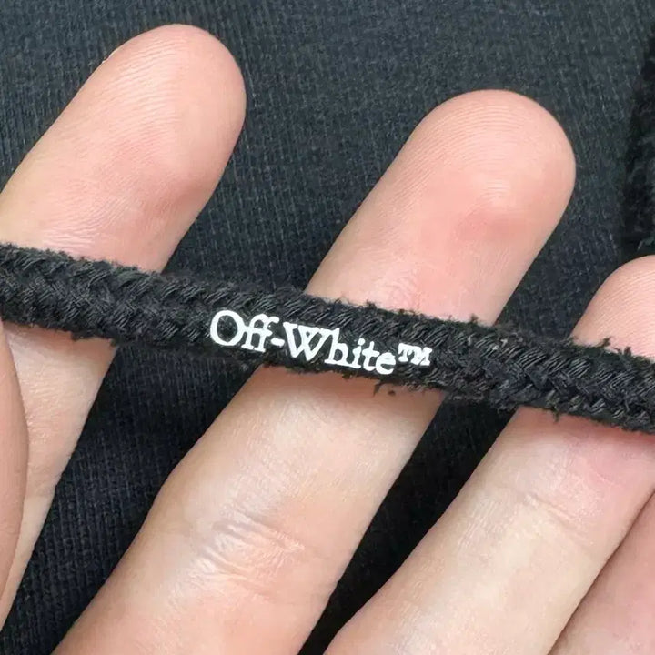 [BUNJANG] Off-White Marker Slim Hoodie Black / 오프화이트 마커 슬림 후드 블랙
