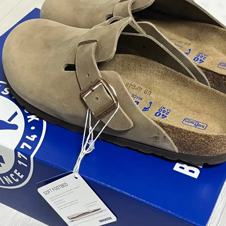 [BUNJANG] Birkenstock Boston Suede Adjustable Buckle Sabot / 버켄스탁 보스턴 스웨이드 어드저스터블 버클 사봇