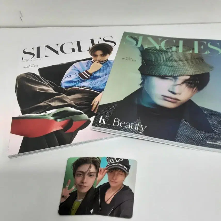 [SOLD OUT] 싱글즈 에이티즈 홍중 포카 포함