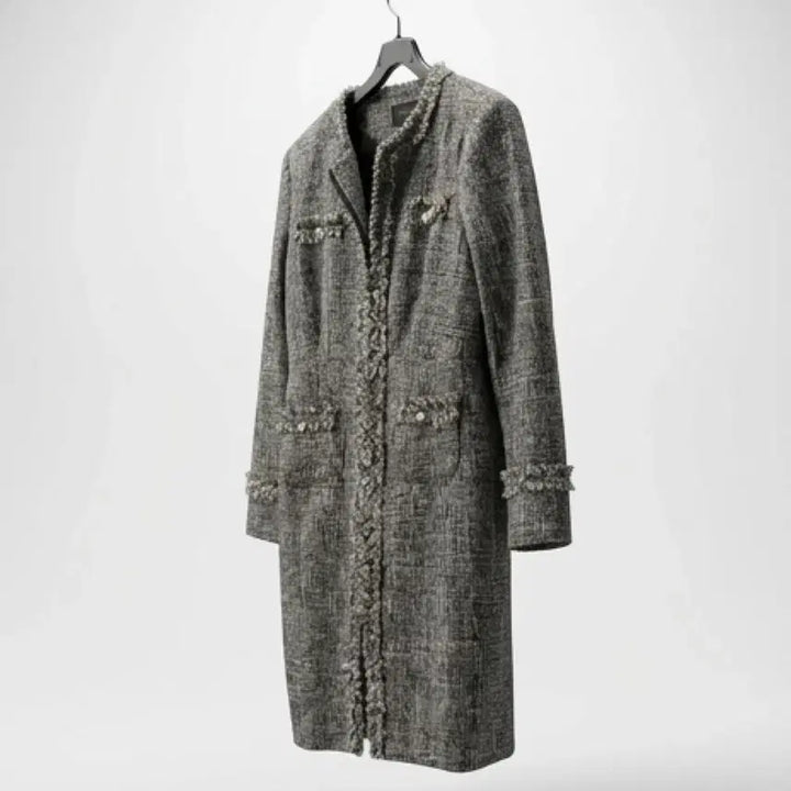 [BUNJANG] MARANT Zippered Tweed Dress Jacket BK / 여성M/ MARANT 국내제작 지퍼드 트위드 원피스 자켓 BK A-8