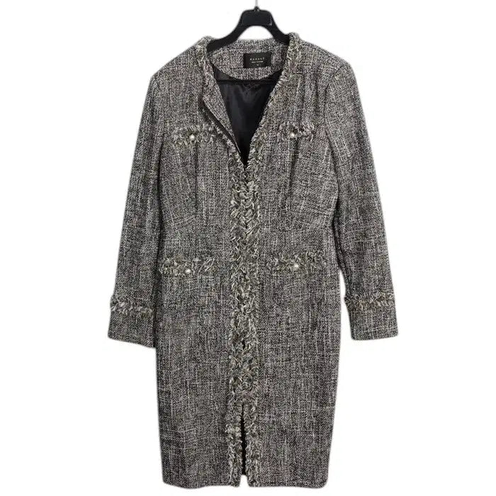 [BUNJANG] MARANT Zippered Tweed Dress Jacket BK / 여성M/ MARANT 국내제작 지퍼드 트위드 원피스 자켓 BK A-8