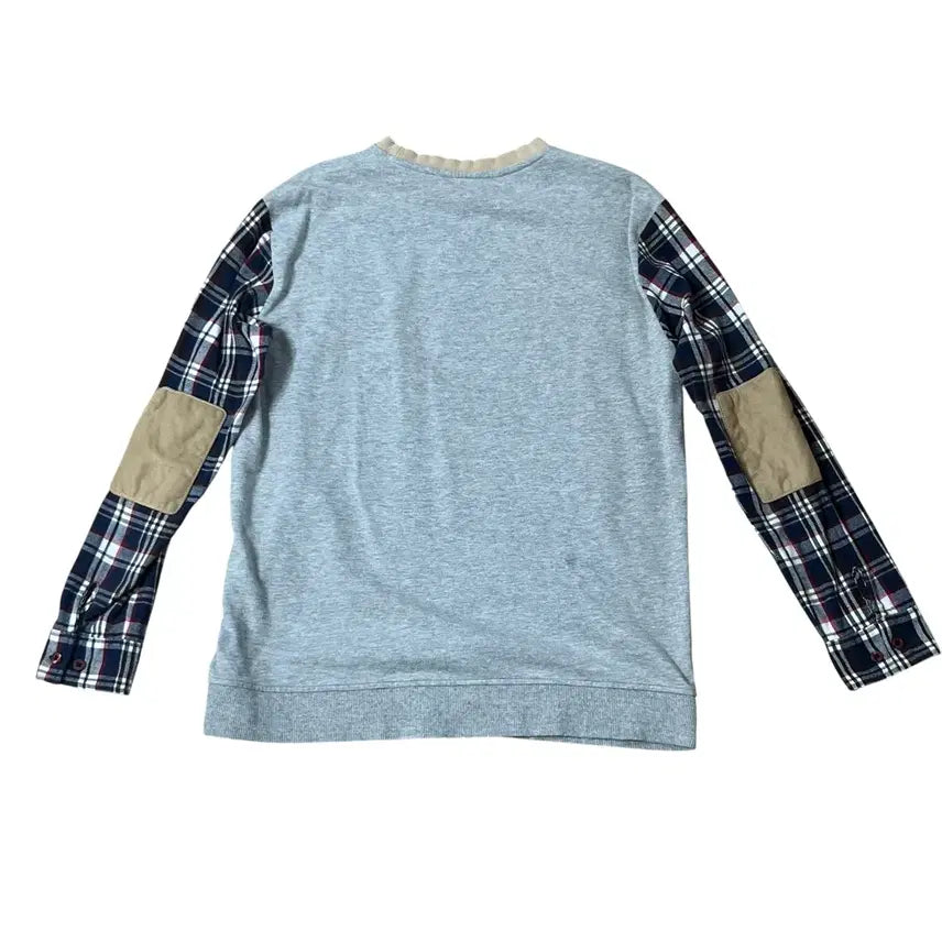 [BUNJANG] The North Face Elbow Patch Long Sleeve T-shirt / 노스페이스 체크 소매 맨투맹 티셔츠 (앨보우패치)