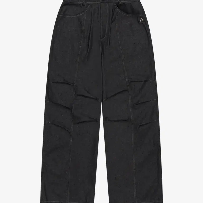 [BUNJANG] ARCAM 98 Printed Knee Pin-tuck Denim Pants / 아캄 98 Printed Knee Pin-tuck Denim Pants