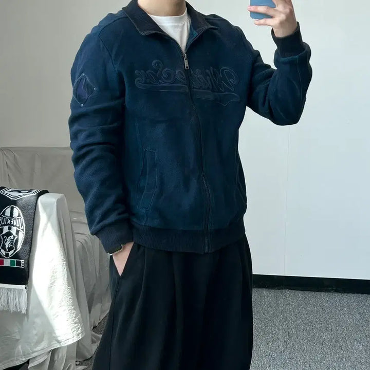 [BUNJANG] MLB White Sox Knit Zip-Up Jacket / MLB 화이트 삭스 니트 집업