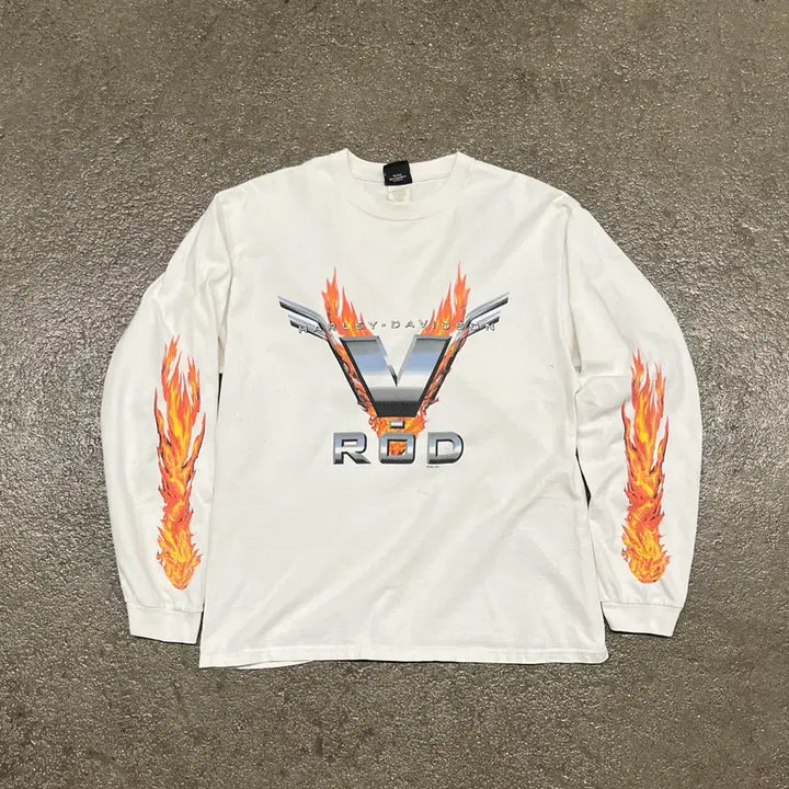 [BUNJANG] Harley Davidson Flame Long Sleeve Shirt / 00s 할리데이비슨 플레임 롱스리브 (105)