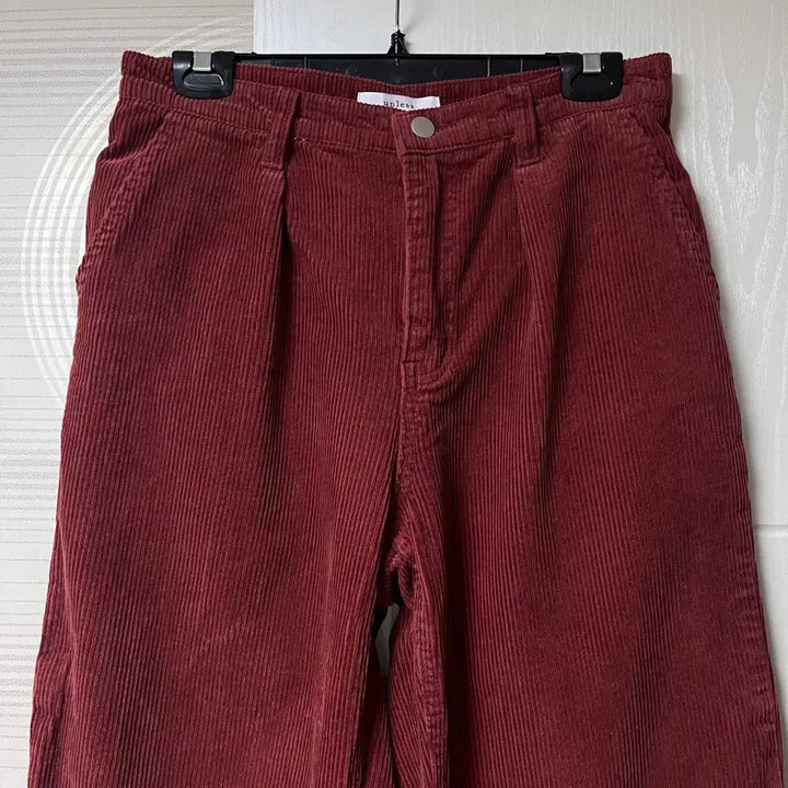 [BUNJANG] Corduroy Pants Wine S Size / 코듀로이 팬츠 와인 S사이즈