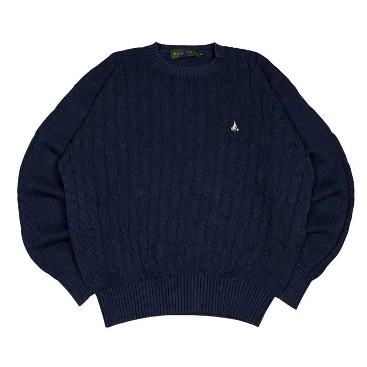 [BUNJANG] Beanpole Navy Cable Knit Sweater / 빈폴 네이비 케이블 니트