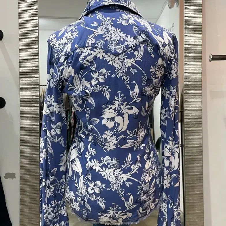 [BUNJANG] Polo Jean Flower Print Shirt XS / Polo jean 플라워프린트 셔츠