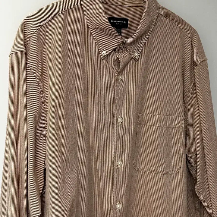 [BUNJANG] Club Monaco Striped Slim Fit Shirt L / 클럽모나코 스트라이프 셔츠 L