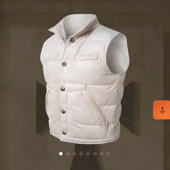 [BUNJANG] Rapinato Etual Suede Padded Vest / 라피나토에뚜알 스웨이드 패딩조끼 52사이즈
