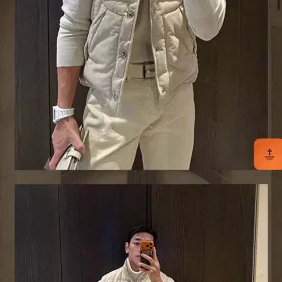 [BUNJANG] Rapinato Etual Suede Padded Vest / 라피나토에뚜알 스웨이드 패딩조끼 52사이즈