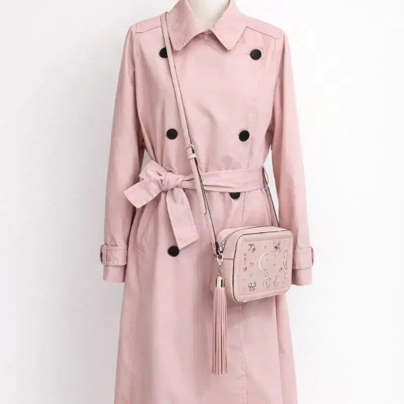 [BUNJANG] VOV Indie Pink Trench Coat / 보브 VOV 한정판 인디핑크 트렌치코트 55 벚꽃시즌 감성 코디