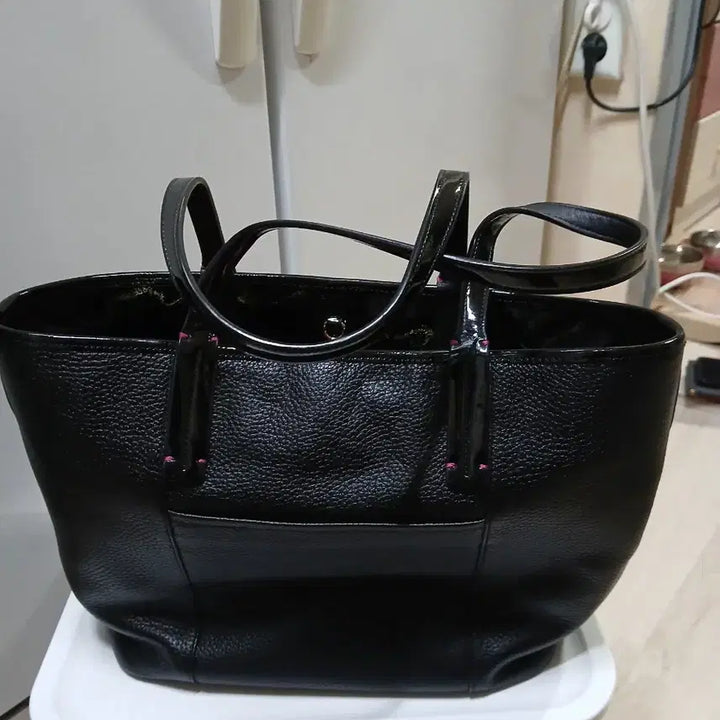 [BUNJANG] Metrocity Black Shoulder Tote Bag / 메트로시티 블랙 숄더백 토트백