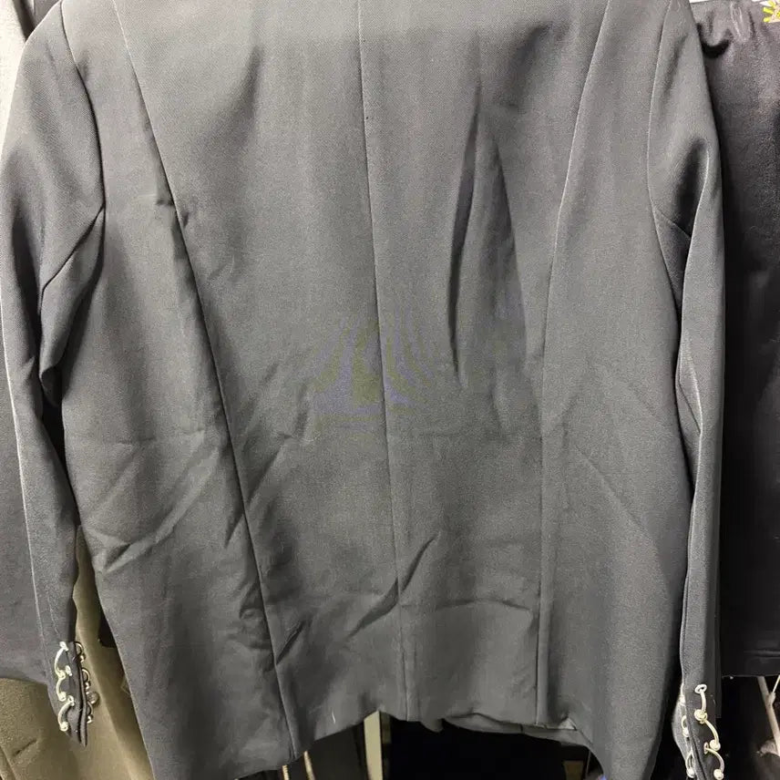 [BUNJANG] DXC Oversized Blazer with Chain Detail / Y2K 체인 장식 오버핏 마이 자켓 어깨패드 있음 한번도 안입음
