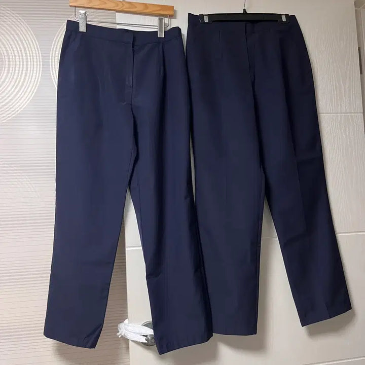 [BUNJANG] Navy Uniform Pants Bundle Set / 여성 유니폼 바지 두벌 일괄판매 새상품