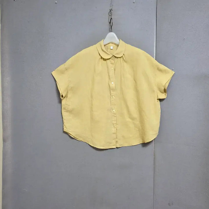 [BUNJANG] FF Linen Blouse / 둥근카라 박시핏 린넨 블라우스 FF   n4711