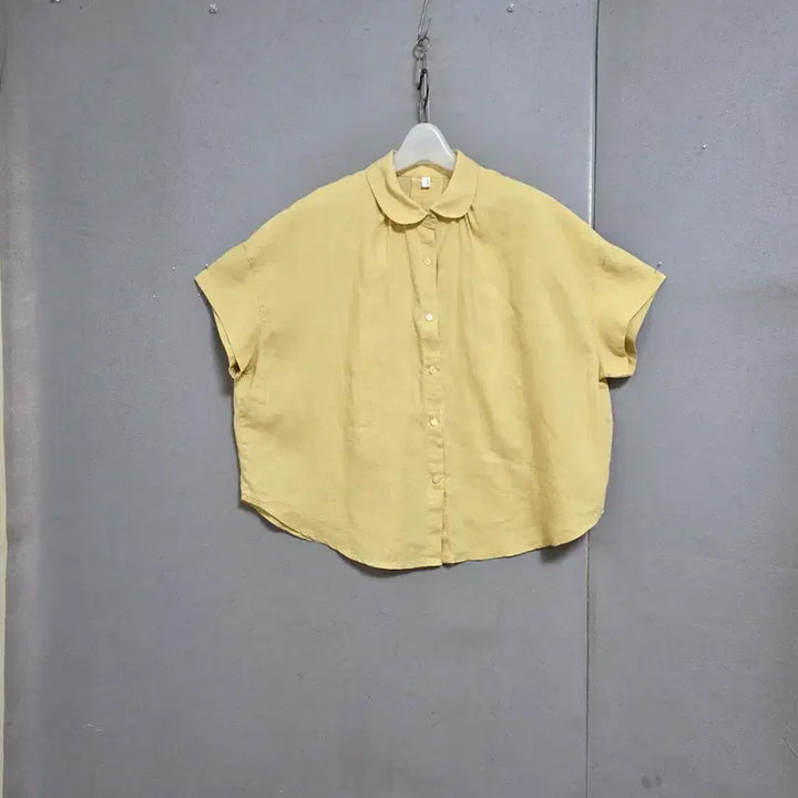 [BUNJANG] FF Linen Blouse / 둥근카라 박시핏 린넨 블라우스 FF   n4711