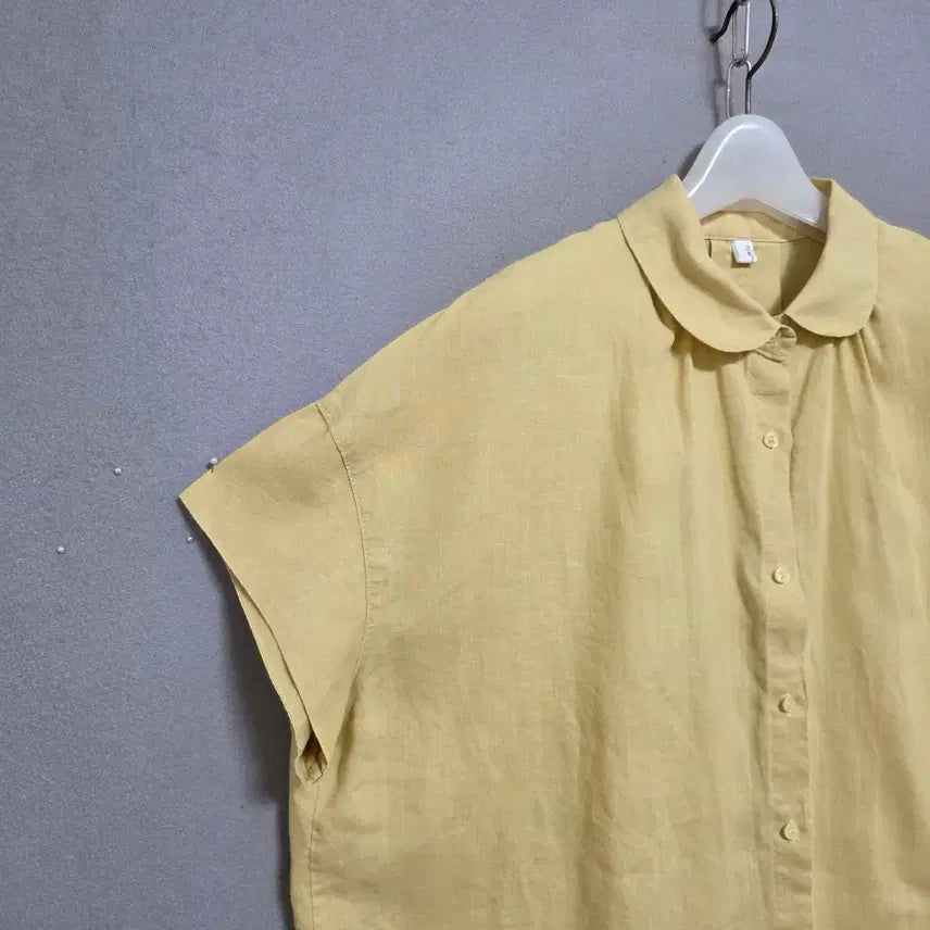 [BUNJANG] FF Linen Blouse / 둥근카라 박시핏 린넨 블라우스 FF   n4711