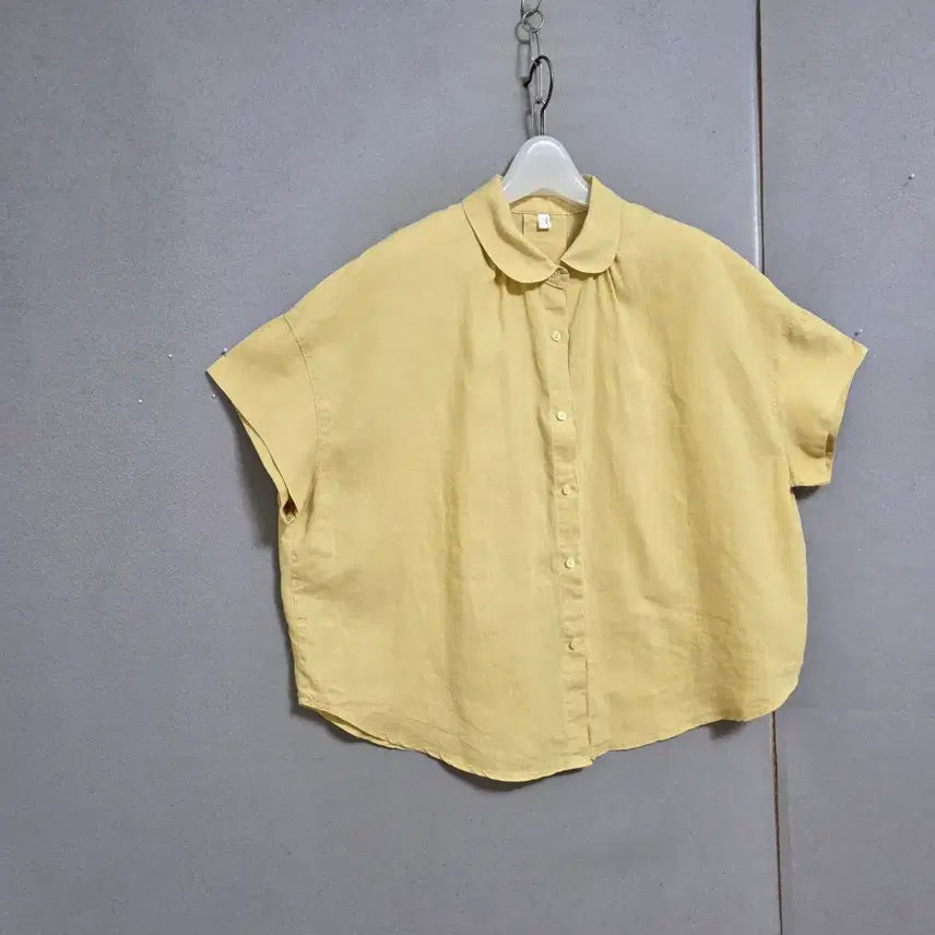 [BUNJANG] FF Linen Blouse / 둥근카라 박시핏 린넨 블라우스 FF   n4711